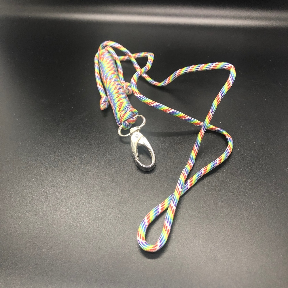 Multi Color Paracord Neck Keychain Id Hang Tag Lanyard Necklace